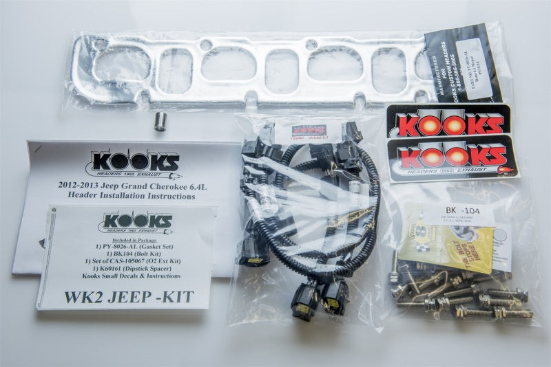 Kooks Headers Kooks 12+ Jeep Grand Cherokee 6.4L 1-7/8in x 3in SS Longtube Headers w/Green Catted Connection Pipes