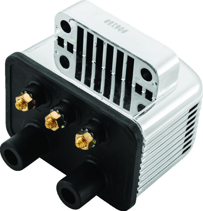 TwinPower Twin Power Big Twin and XL Custom Application Ignition Coil Chrome Single Fire Dual Output 3 ohm