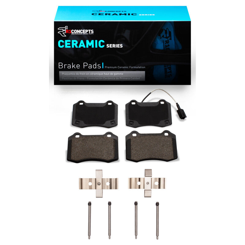 R1 Concepts R1 14-22 Maserati Ghibli Rear Ceramic Pads & Hardware Kit