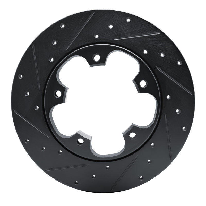 R1 Concepts R1 15-25 Ford Transit-250 Rear Left Drilled & Slotted Black Brake Rotor