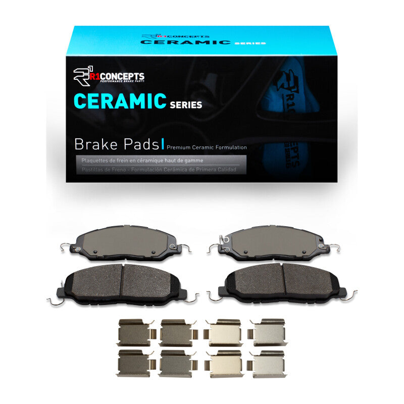R1 Concepts R1 05-14 Ford Mustang Front Ceramic Brake Pads & Hardware Kit