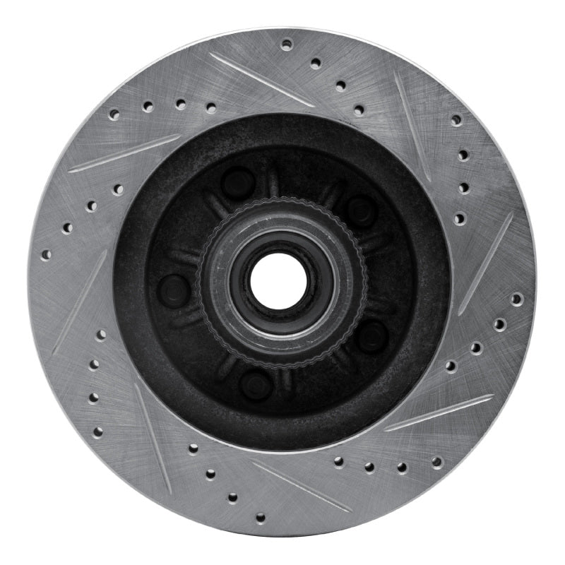R1 Concepts R1 00-04 Ford F-150 RWD Front Left Drilled & Slotted Silver Brake Rotor