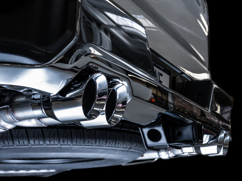 AWE Tuning 4th Gen GM 1500 5.3L 0FG Cat-Back Split Rear Exit (w/ Bumper Cutouts) - Quad Chrome Tips