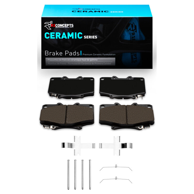 R1 Concepts R1 1990-1992 Toyota Land Cruiser Front R1 Ceramic Pads & Hardware Kit