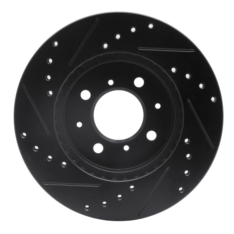 R1 Concepts R1 15-20 Honda Fit (Mexico) Front Right Drilled & Slotted Black Brake Rotor