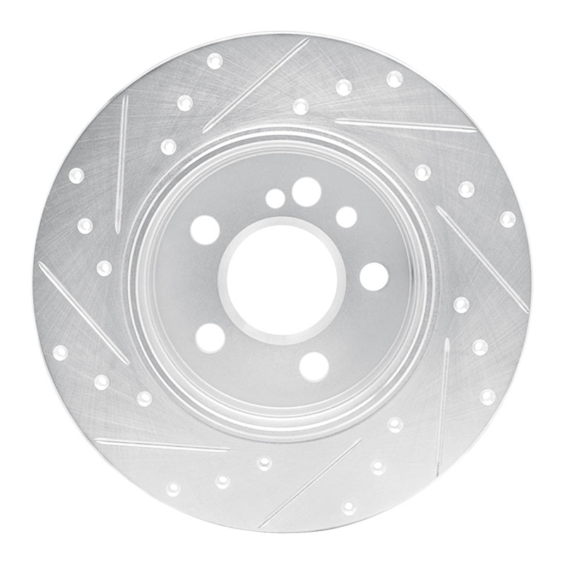 R1 Concepts R1 91-99 Mercedes-Benz S350 Rear Right Drilled & Slotted Silver Brake Rotor