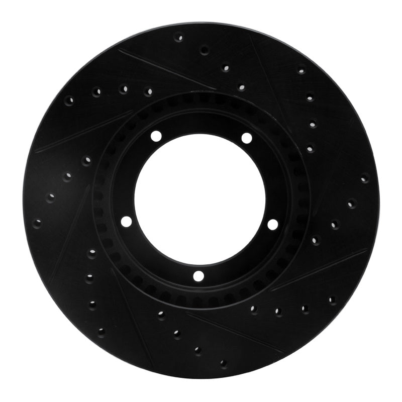 R1 Concepts R1 67-88 Porsche 914 Front Left Drilled & Slotted Black Brake Rotor