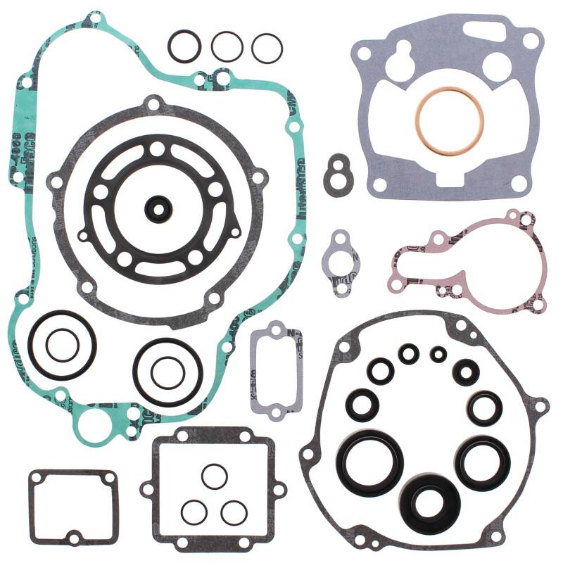 Vertex Pistons Vertex Gaskets 92-93 Kawasaki KX125 Complete Gasket Kit w/ Oil Seals