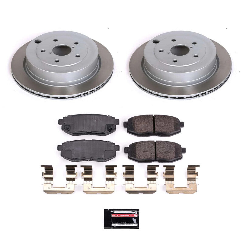 PowerStop Power Stop 08-14 Subaru Tribeca Rear Semi-Coated Rotor Kit
