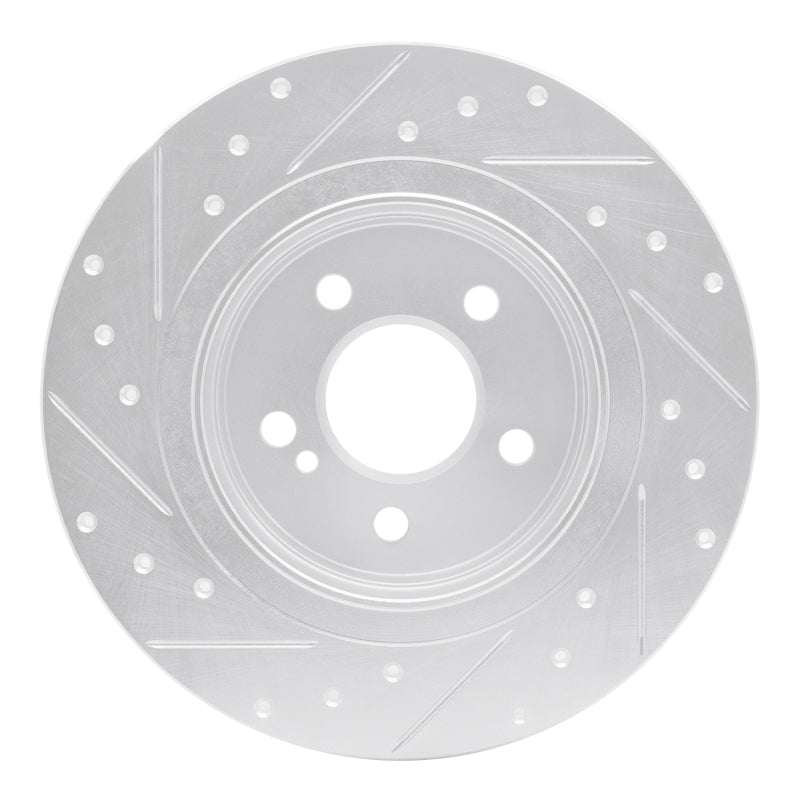 R1 Concepts R1 08-15 Mercedes-Benz C250 Rear Right Drilled & Slotted Silver Brake Rotor