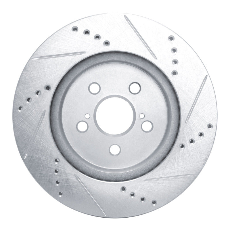 R1 Concepts R1 19-25 Toyota Corolla (Mexico) Front Left Drilled & Slotted Silver Brake Rotor