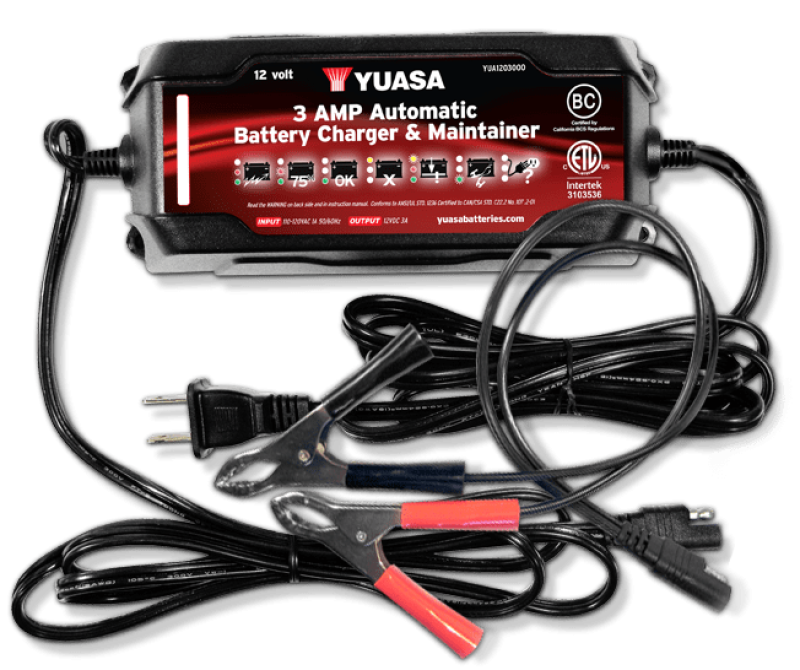 Yuasa Battery Yuasa 3 Amp Charger & Maintainer - 12V