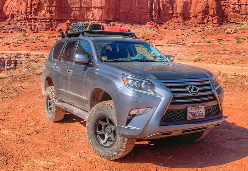 Cali Raised LED Cali Raised 10-22 Lexus GX 460 Low Profile LED Ditch Light Brackets Kit - Amber Led Pods/No Switch
