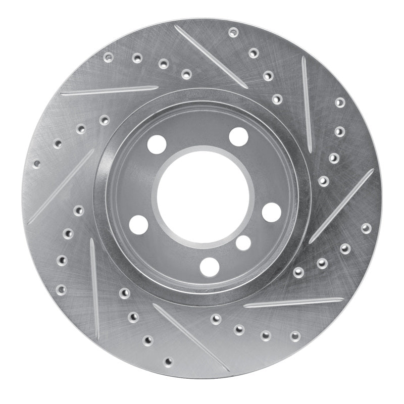 R1 Concepts R1 11-16 Mini Cooper Paceman Front Left Drilled & Slotted Silver Brake Rotor