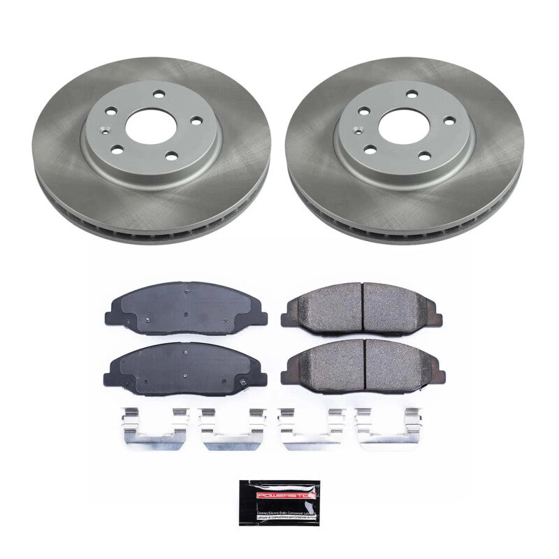 PowerStop Power Stop 08-14 Cadillac CTS Front Semi-Coated Rotor Kit