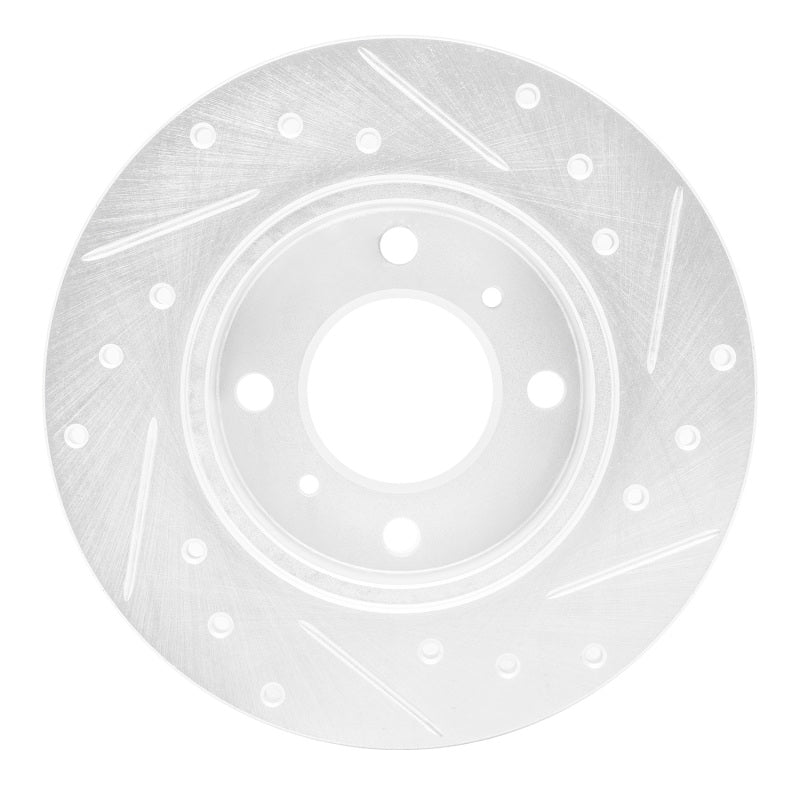R1 Concepts R1 92-96 Dodge COLT Front Left Drilled & Slotted Silver Brake Rotor