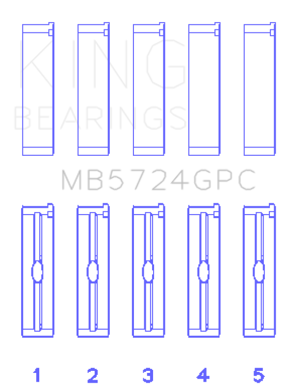 King Engine Bearings General Motors Duramax Diesel (Size 0.25) Main Bearing Set