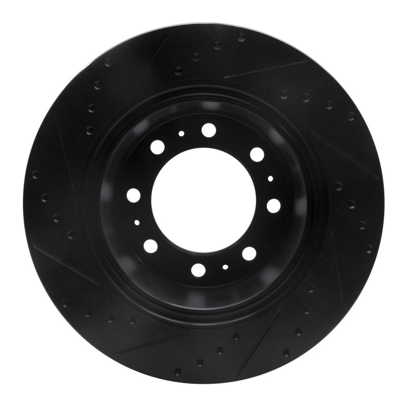 R1 Concepts R1 19-25 Ram 3500 Rear Right Drilled & Slotted Black Brake Rotor