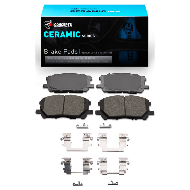 R1 Concepts R1 04-09 Lexus RX400h Front Ceramic Brake Pads & Hardware Kit