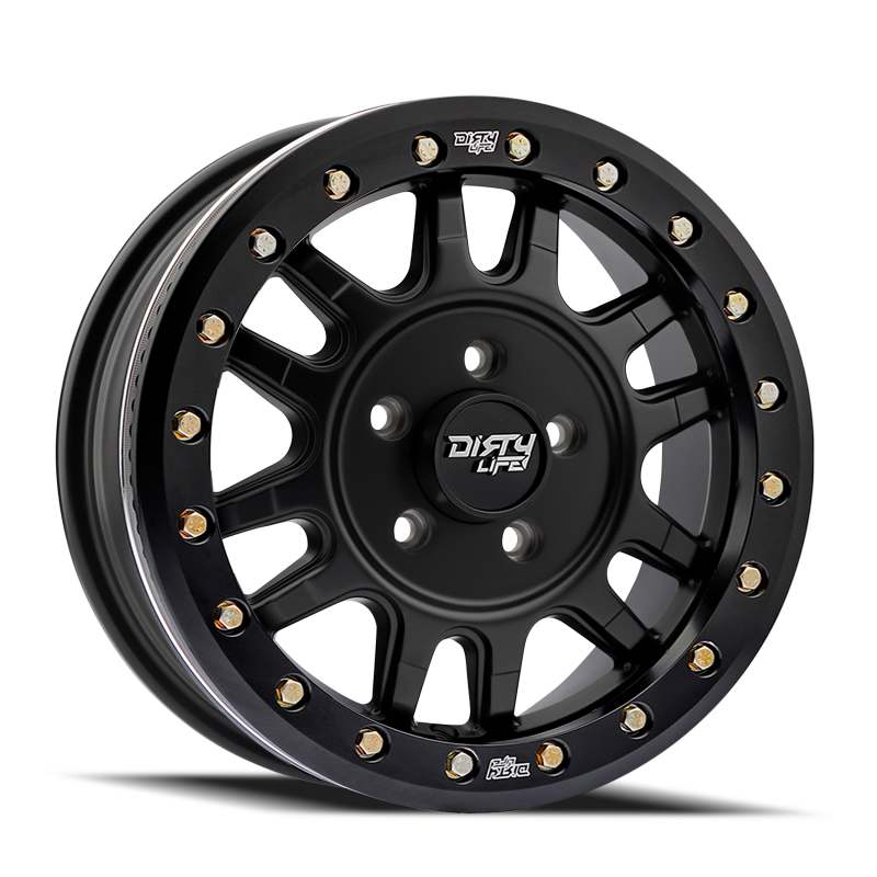 Dirty Life 9309R Canyon Pro 15x7 4x137 13mm Offset/106.25mm Hub Matte Black - Beadlock