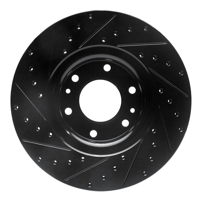 R1 Concepts R1 02-09 Buick Rainier Front Right Drilled & Slotted Black Brake Rotor