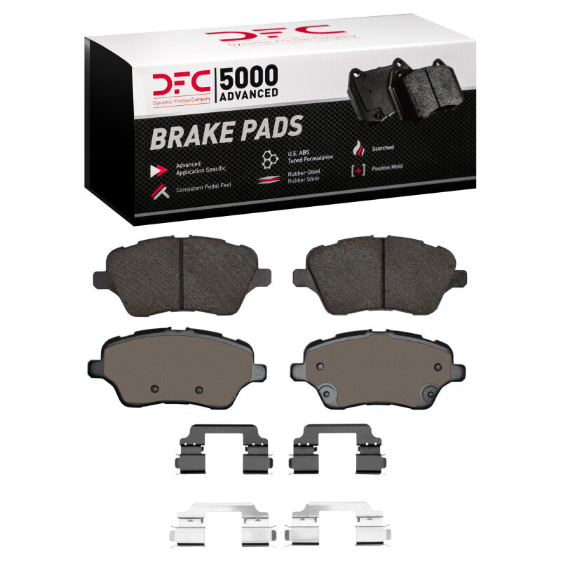 DFC 14-23 Ford Fiesta (USA/Canada) Front 5000 Advanced Ceramic Brake Pads and Hardware Kit