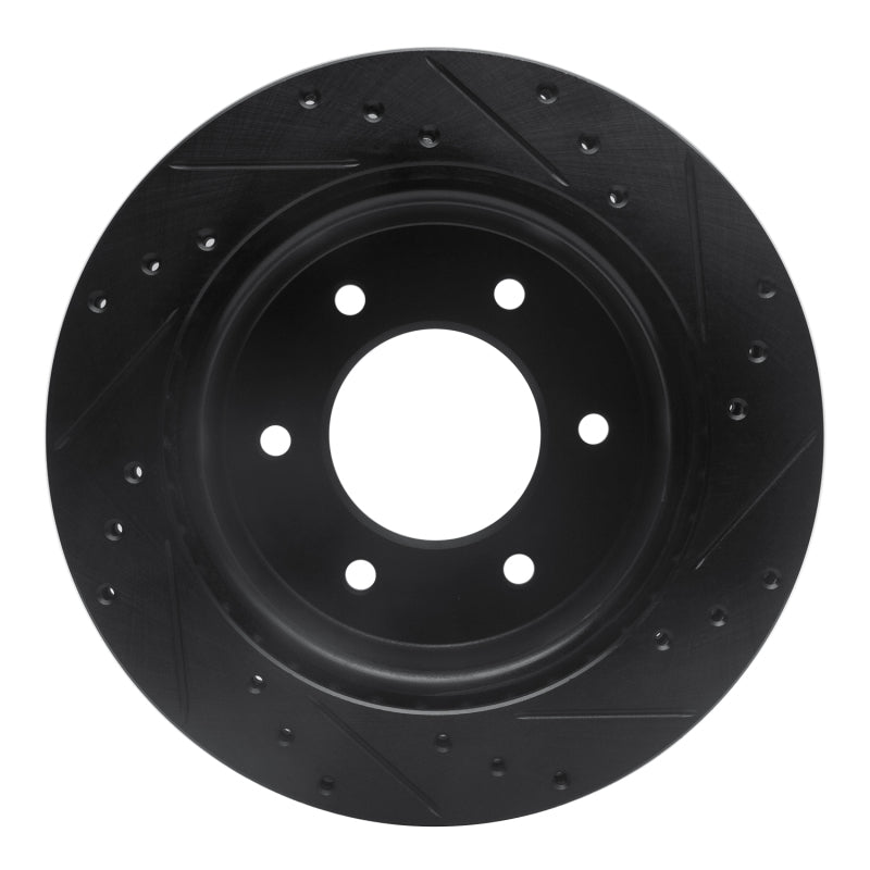 R1 Concepts R1 19-25 Ford BRONCO Rear Left Drilled & Slotted Black Brake Rotor