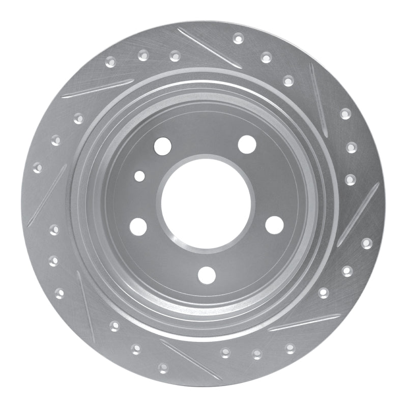 R1 Concepts R1 82-89 BMW 633CSI Rear Left Drilled & Slotted Silver Brake Rotor