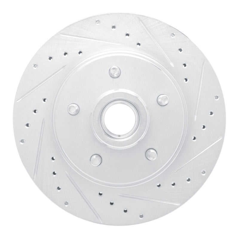 R1 Concepts R1 67-72 Cadillac COMMERCIAL CHASSIS Front Right Drilled & Slotted Silver Brake Rotor