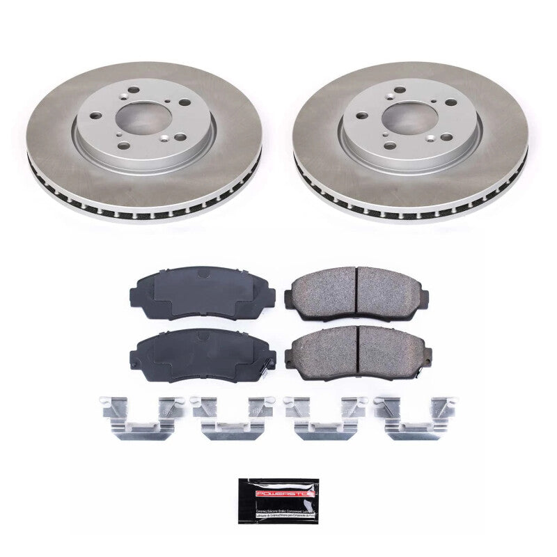 PowerStop Power Stop 05-10 Honda Odyssey Front Semi-Coated Rotor Kit