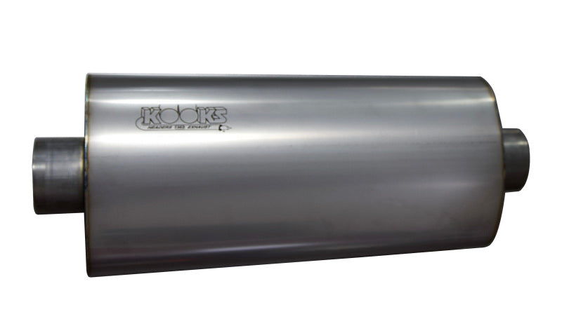 Kooks Headers Kooks 3in Oval Center/Center Muffler 18in Long Body Polished Stainless Steel