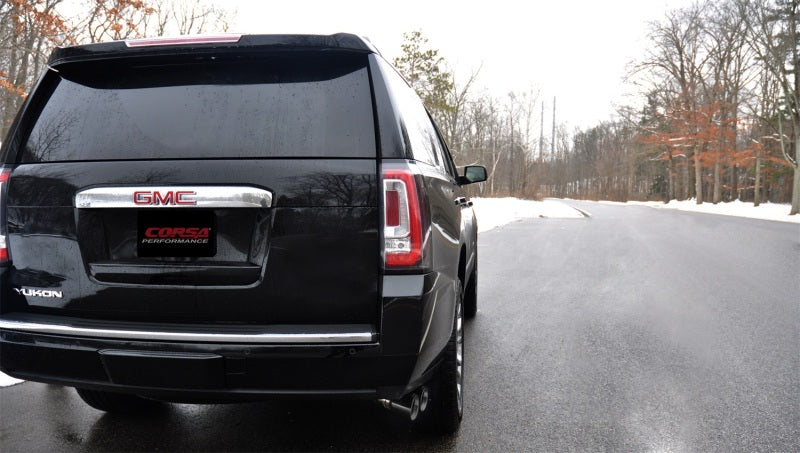 CORSA Performance Corsa 2015-2020 GMC Yukon Denali 6.2L V8 Single Side Exit Cat-Back Exhaust w/ Polished Black Tips