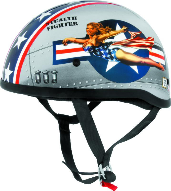 Bikers Choice Skid Lids Bomber Pinup Original Helmet - Large