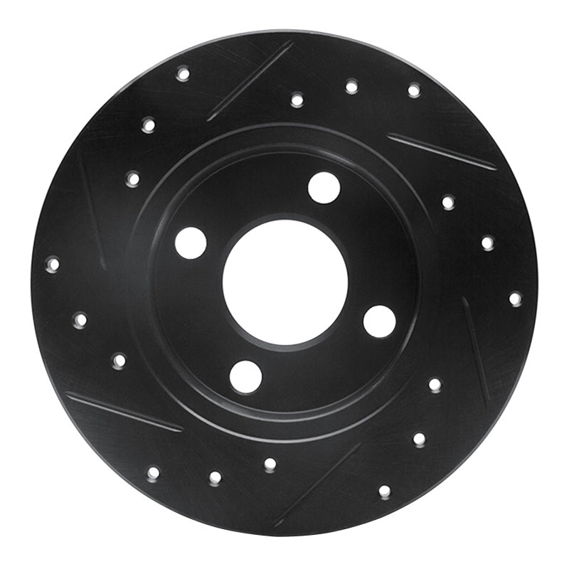 R1 Concepts R1 81-87 Renault ALLIANCE Front Right Drilled & Slotted Black Brake Rotor
