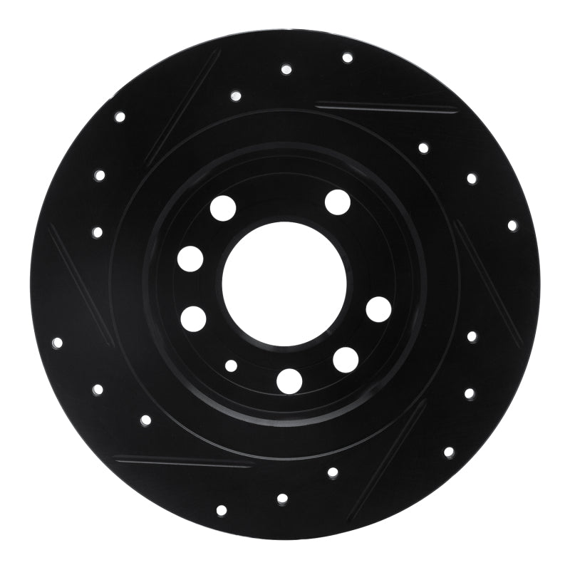 R1 Concepts R1 85-92 Chevrolet Camaro Rear Right Drilled & Slotted Black Brake Rotor