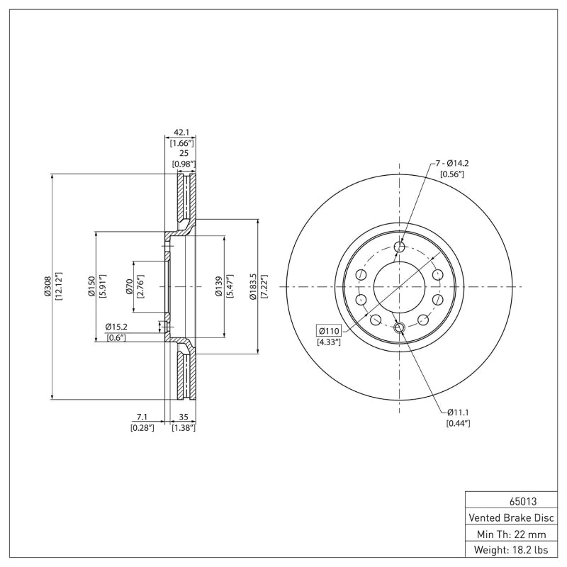 DFC 99-10 Chevrolet/Opel Astra (Mexico) Front Brake Rotor