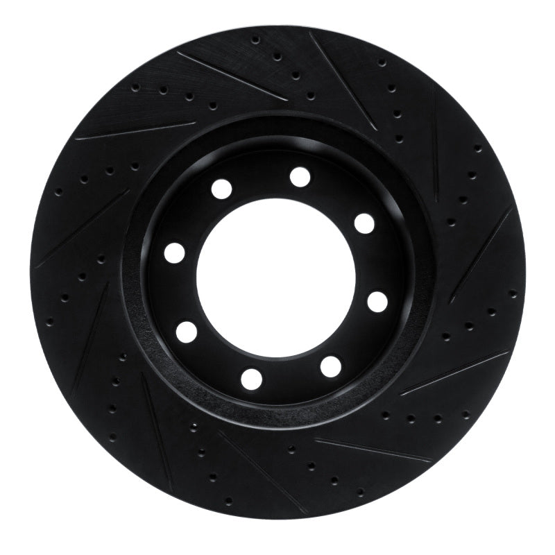 R1 Concepts R1 12-25 Ford F-350 Super Duty 4WD Front Left Drilled & Slotted Black Brake Rotor