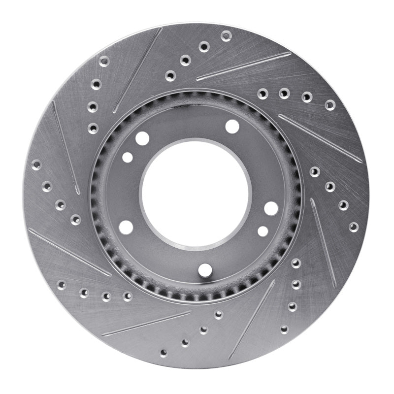 R1 Concepts R1 07-09 Kia SORENTO Front Right Drilled & Slotted Silver Brake Rotor