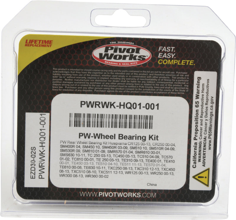 Pivot Works 00-13 Husqvarna CR125 Rear Wheel Bearing Kit