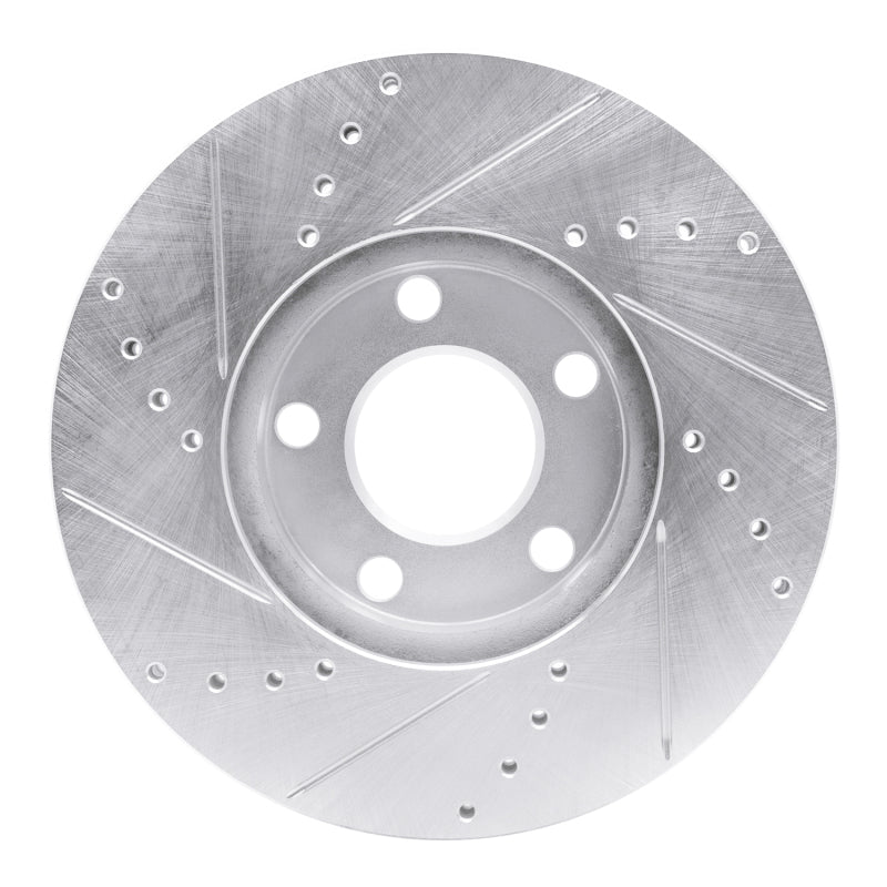 R1 Concepts R1 98-98 Volkswagen Passat (USA/Canada) Front Right Drilled & Slotted Silver Brake Rotor