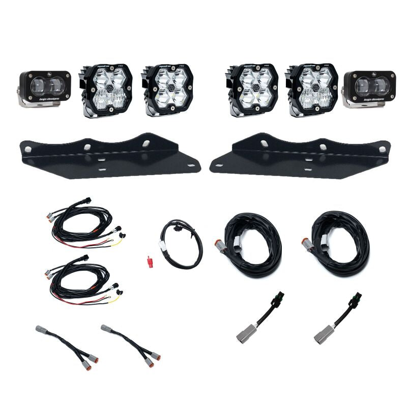 Baja Designs 17-20 Ford Raptor Squadron Pro SAE 2.0/S2 Fog Pocket Kit (SAE Fog) - Clear