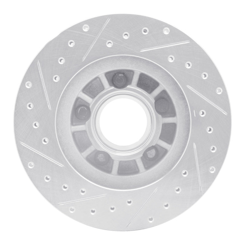 R1 Concepts R1 95-97 Ford Ranger (USA/Canada) Front Right Drilled & Slotted Silver Brake Rotor
