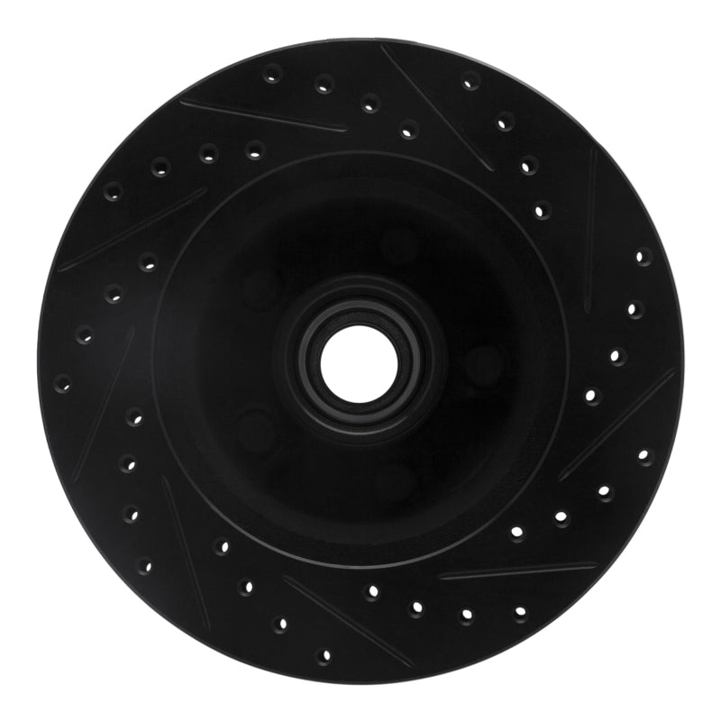 R1 Concepts R1 86-92 Jeep Wagoneer Front Left Drilled & Slotted Black Brake Rotor