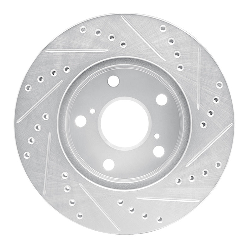 R1 Concepts R1 91-96 Toyota Previa Front Left Drilled & Slotted Silver Brake Rotor