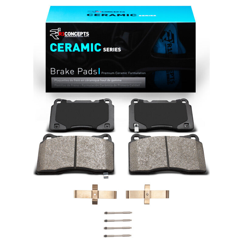 R1 Concepts R1 04-08 Acura TL Front Ceramic Brake Pads & Hardware Kit