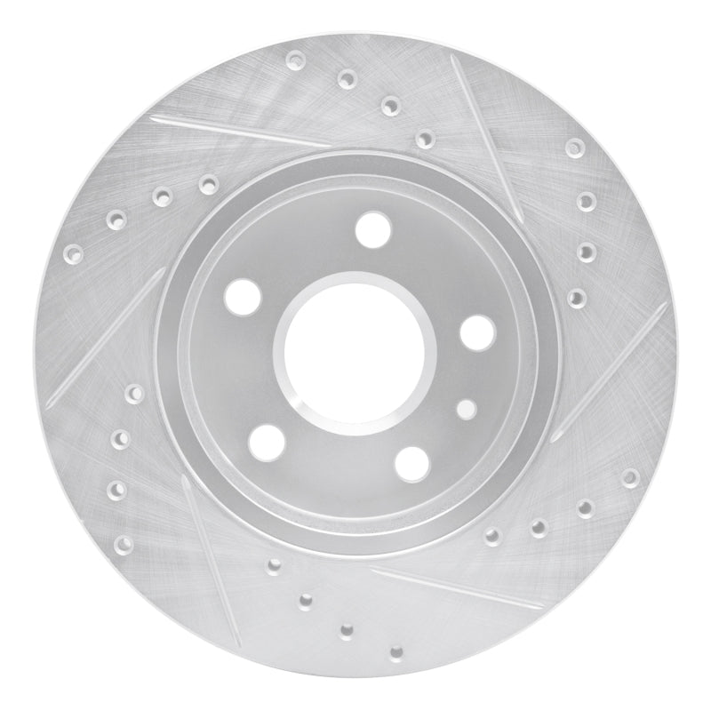 R1 Concepts R1 11-16 Buick LaCrosse Front Left Drilled & Slotted Silver Brake Rotor