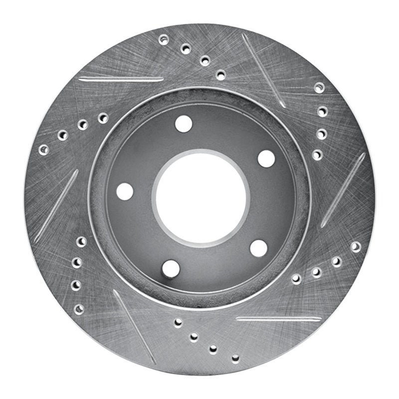 R1 Concepts R1 79-98 Buick Riviera Rear/Front Left Drilled & Slotted Silver Brake Rotor