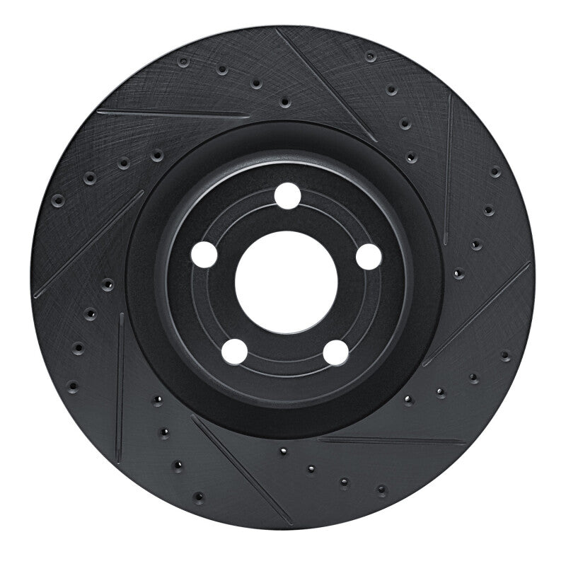 R1 Concepts R1 22-25 Ford Maverick Front Right Drilled & Slotted Black Brake Rotor