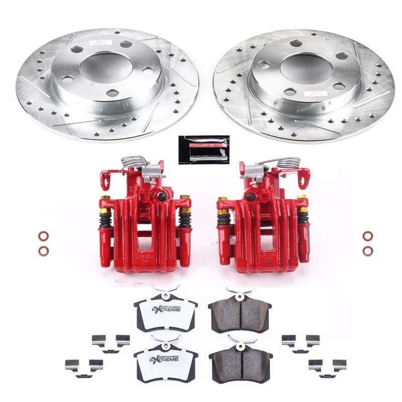 PowerStop Power Stop 99-05 Volkswagen Passat Rear Z26 Street Warrior Brake Kit w/Calipers