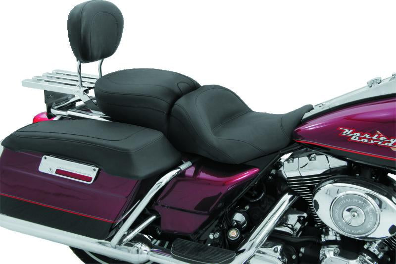 Mustang Motorcycle Mustang 00-11 Yamaha V-Star 1100 Classic,02-11 V-Star 1100 Silverado 2PC Seat w/Studs - Black